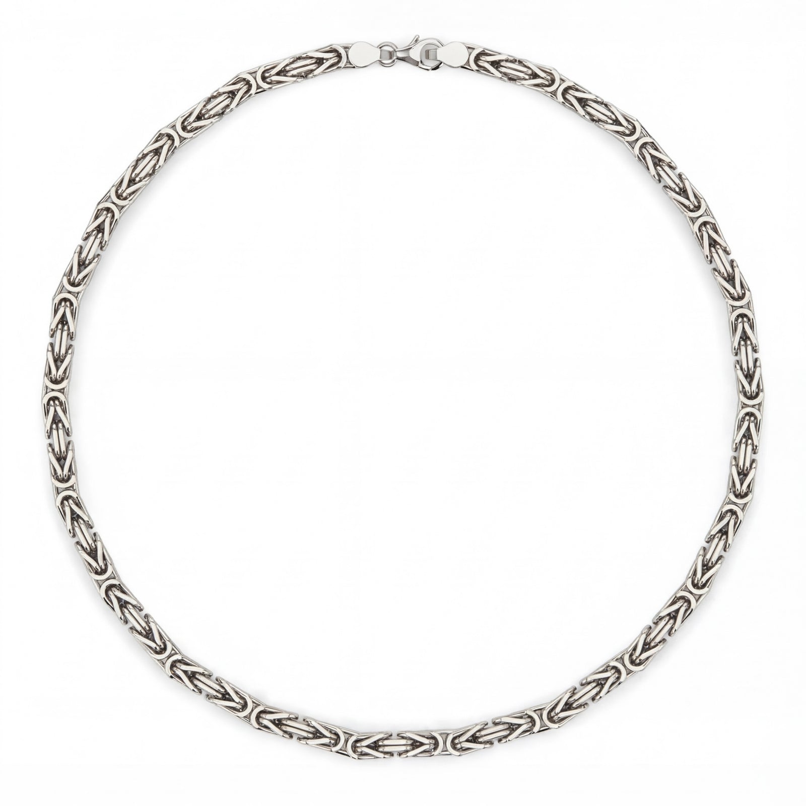Lagav | White Gold Byzantine Chain