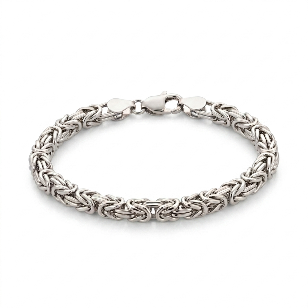 Lagav | White Gold Byzantine Anklet