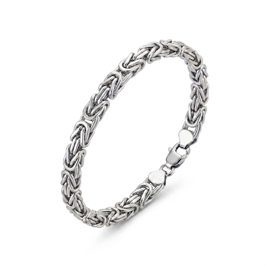 Lagav | White Gold Byzantine Anklet