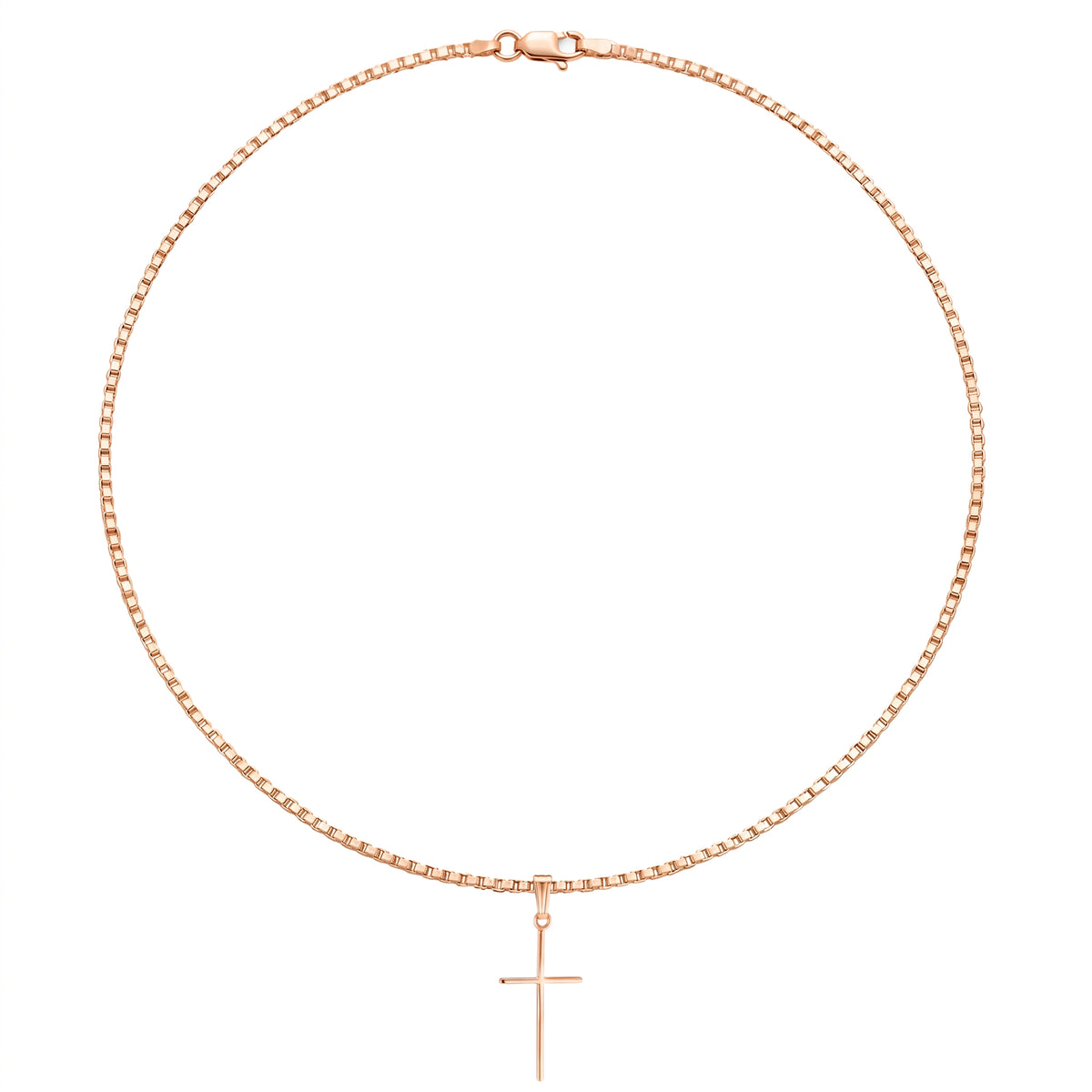 Lakeer | Minimalist Rose Gold Cross Pendant