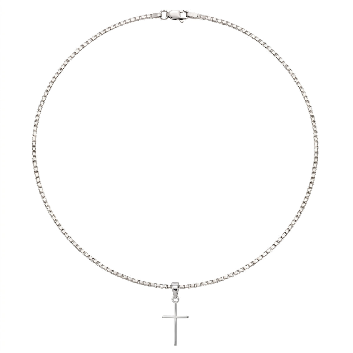 Lakeer | Minimalist White Gold Cross Pendant