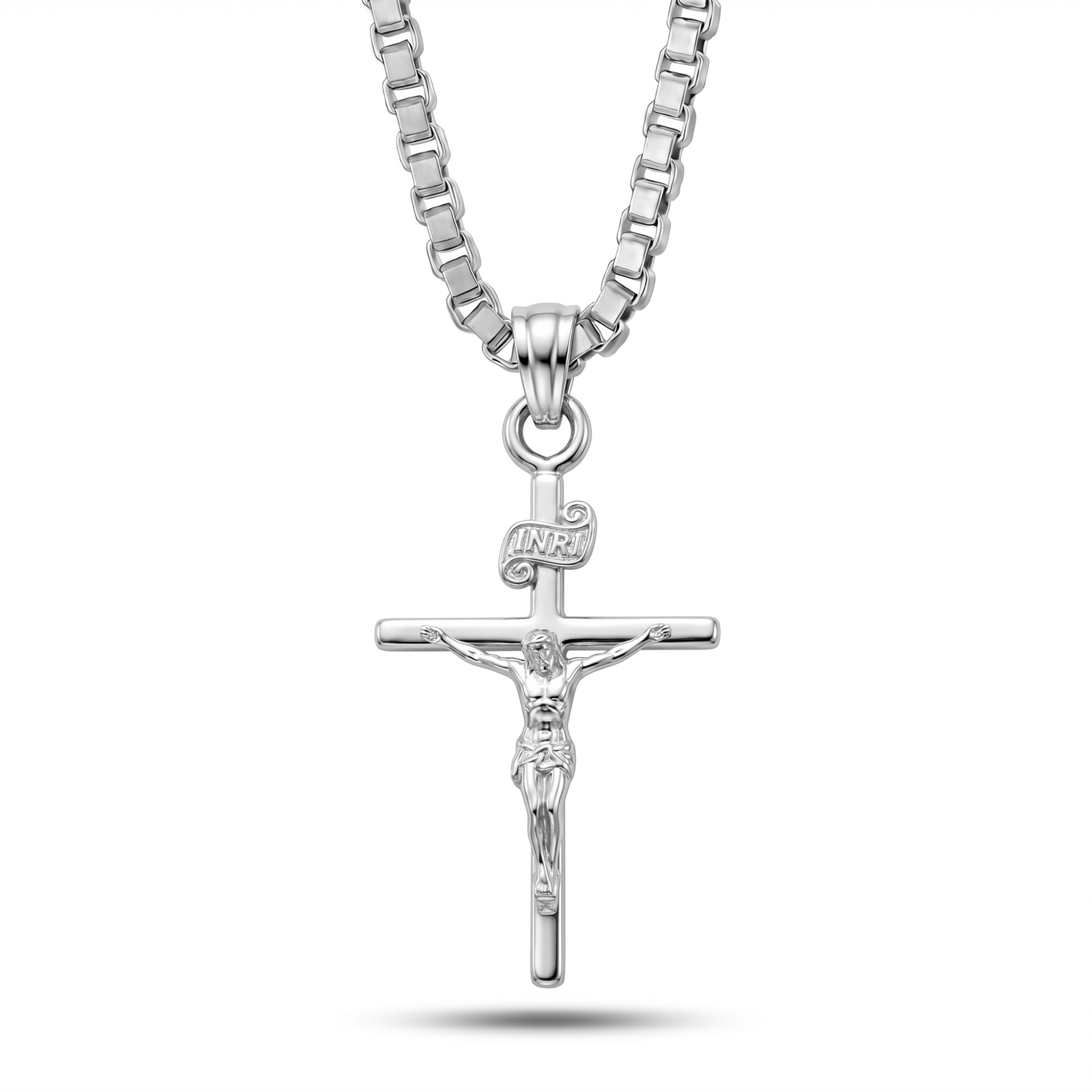 Masiha | White Gold Crucifix Pendant