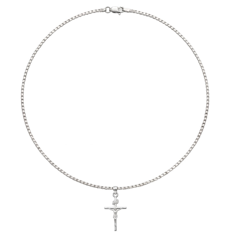 Masiha | White Gold Crucifix Pendant