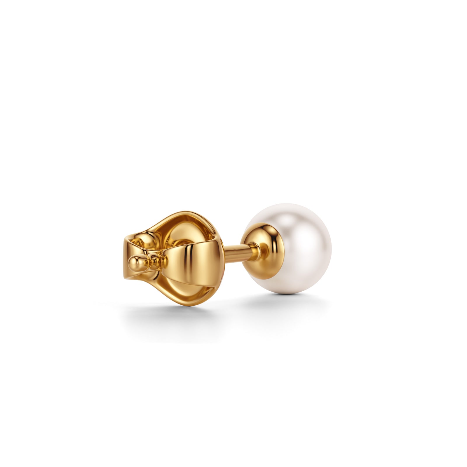 Saaf | Gold Akoya Pearl Stud Earrings