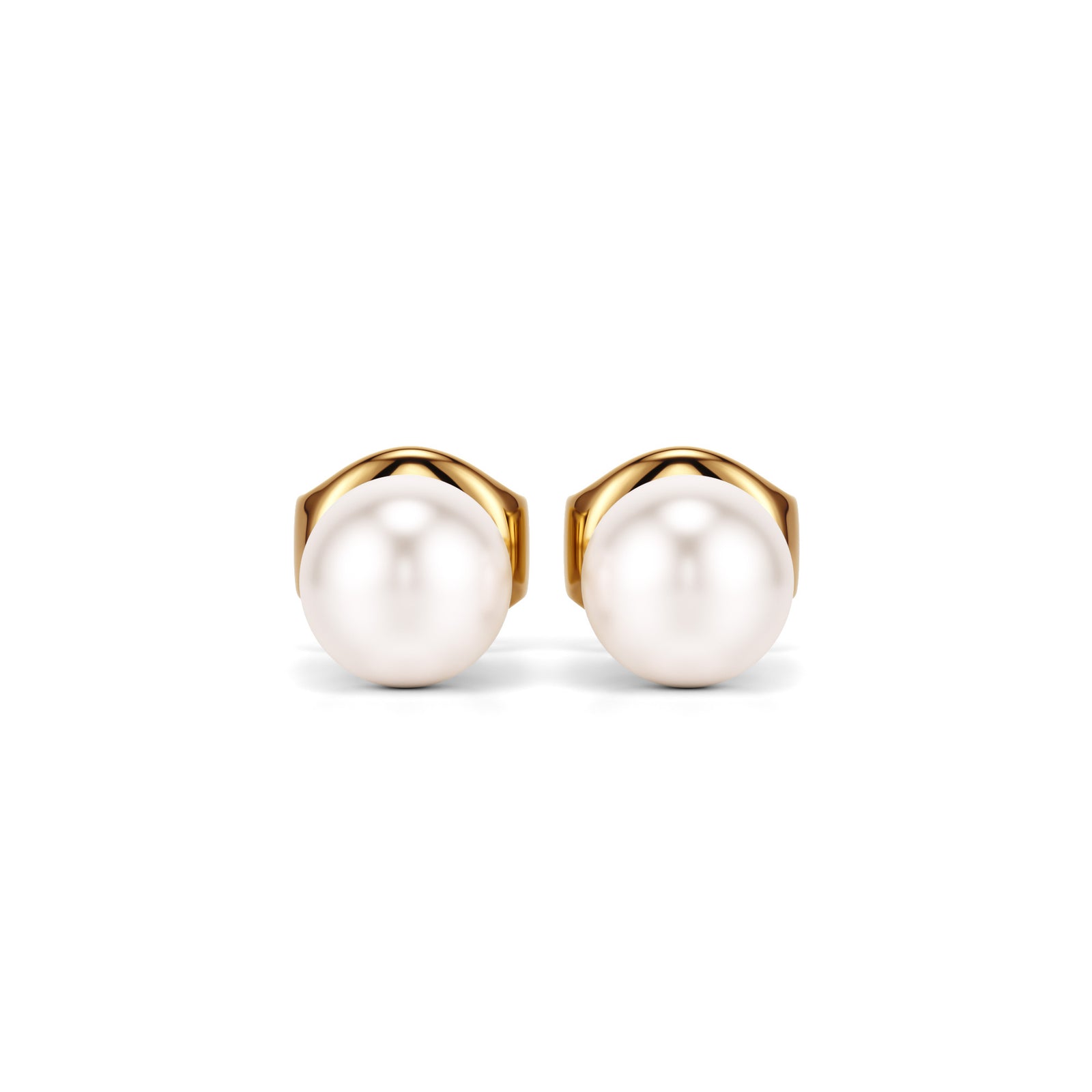 Saaf | Gold Akoya Pearl Stud Earrings