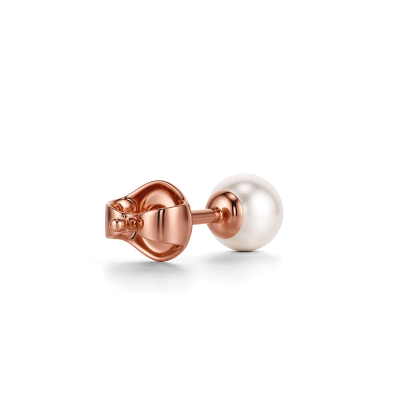 Saaf | Rose Gold Akoya Pearl Stud Earrings