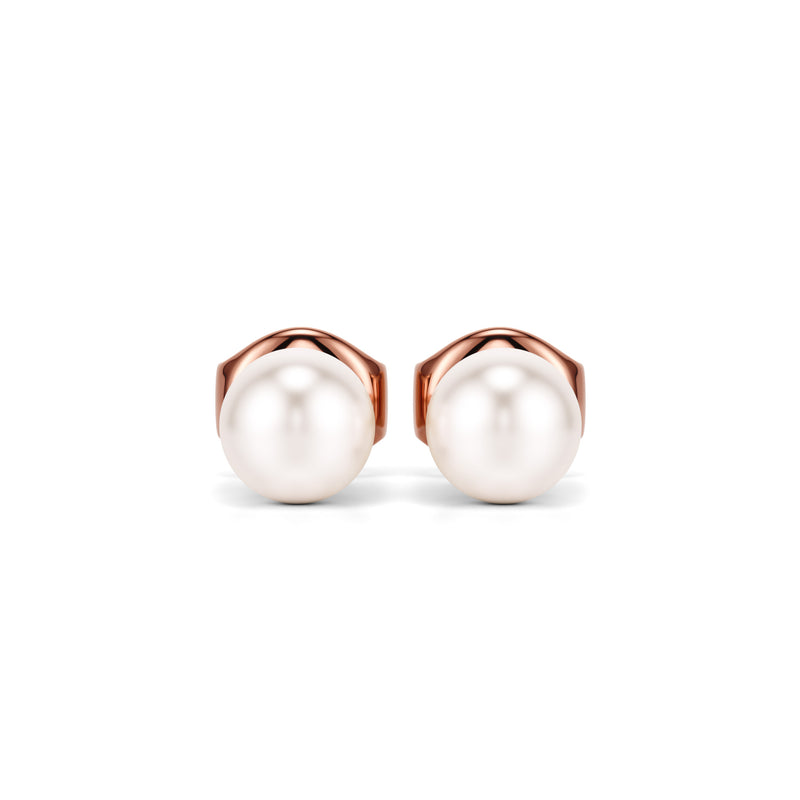 Saaf | Rose Gold Akoya Pearl Stud Earrings