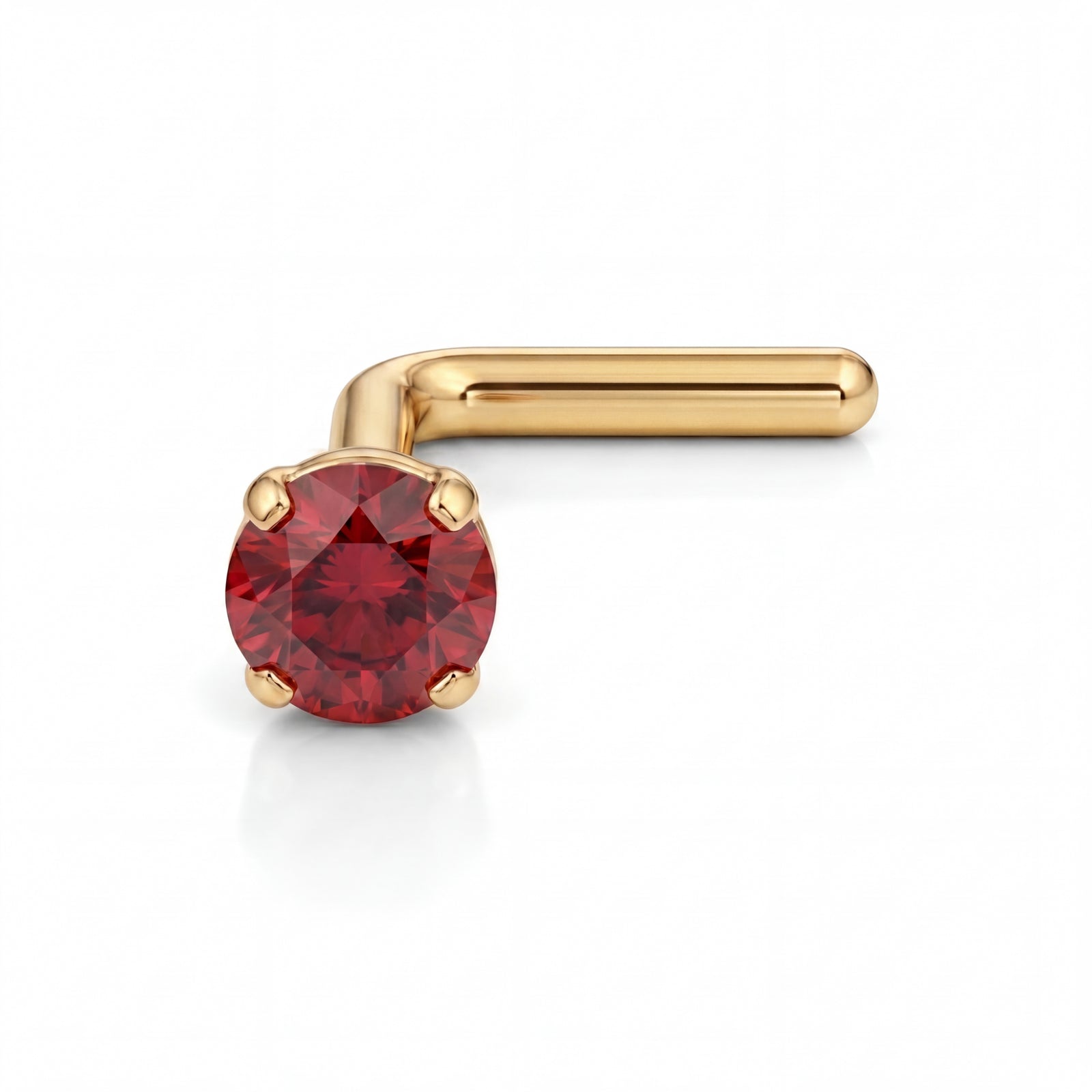 Nargis | 18k Gold Ruby Nose Stud