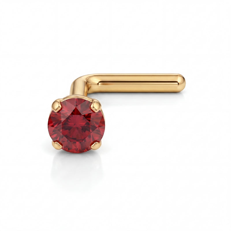 Nargis | 18k Gold Ruby Nose Stud