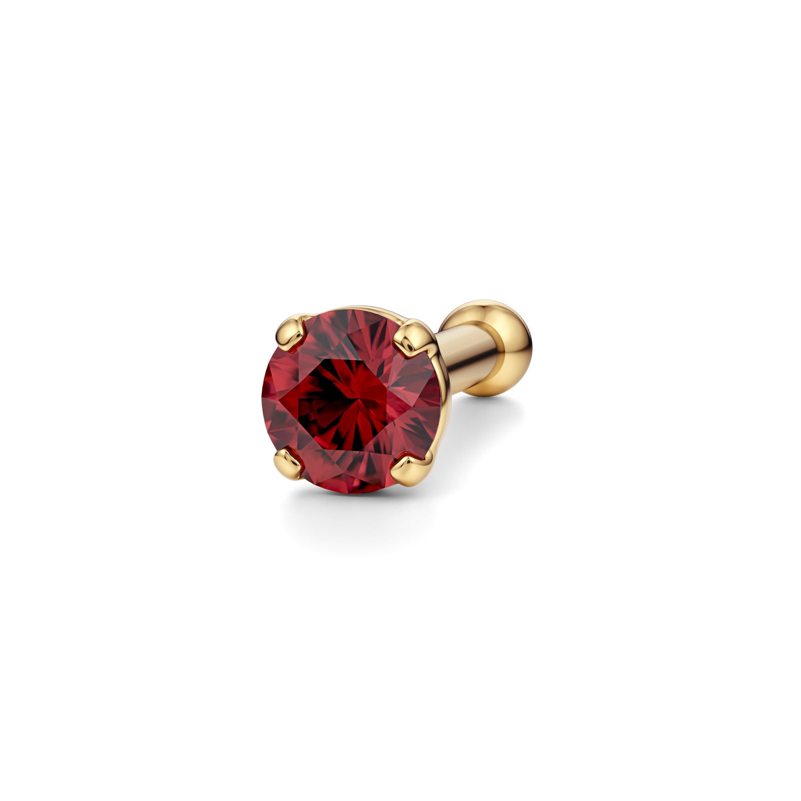 Nargis | 18k Gold Ruby Nose Stud