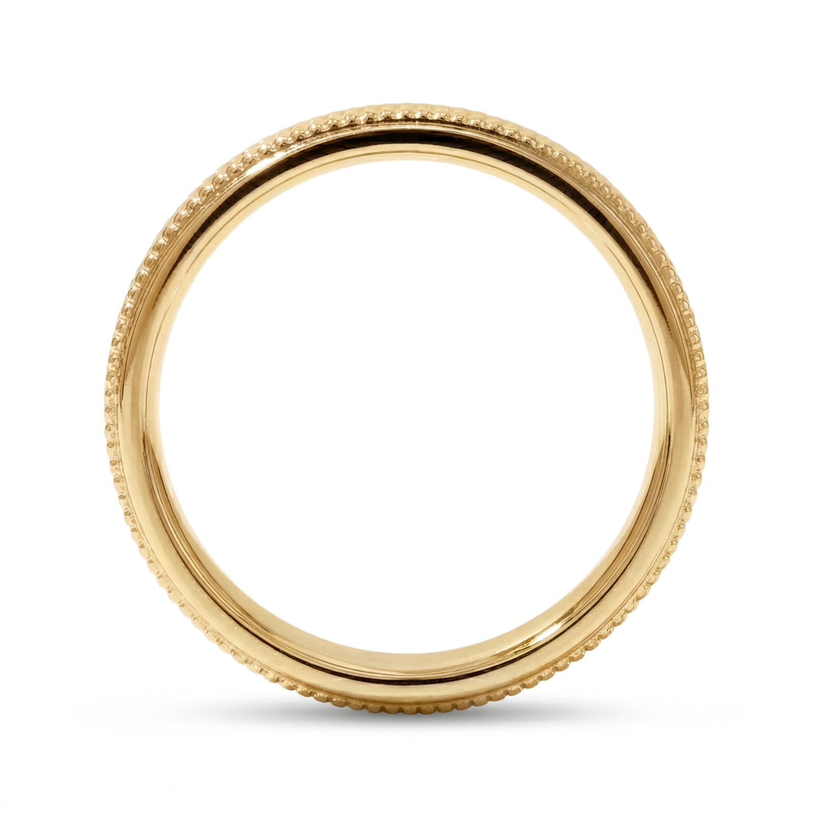 Pankti | Men's Gold Wedding Band, Milgrain