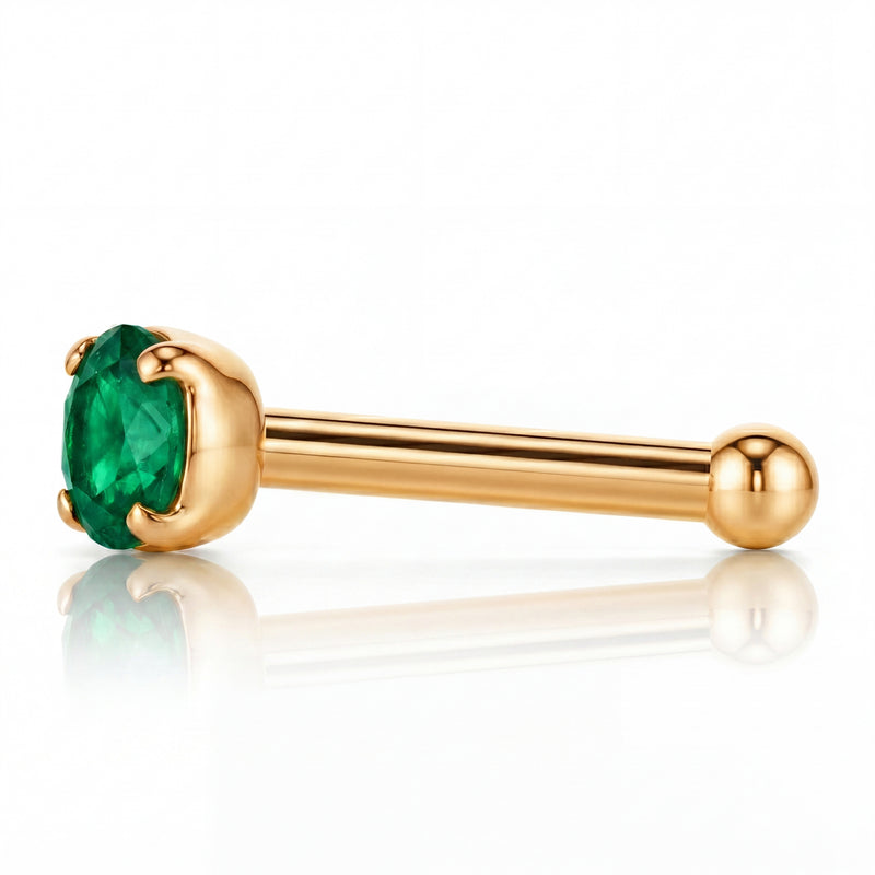 Panna | 18k Gold Emerald Nose Stud