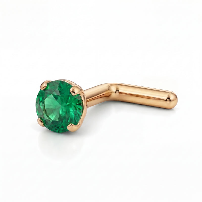 Panna | 18k Gold Emerald Nose Stud