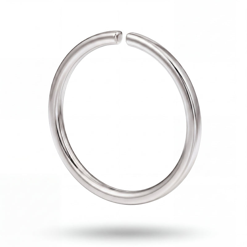 Saral | 18k White Gold Nose Hoop
