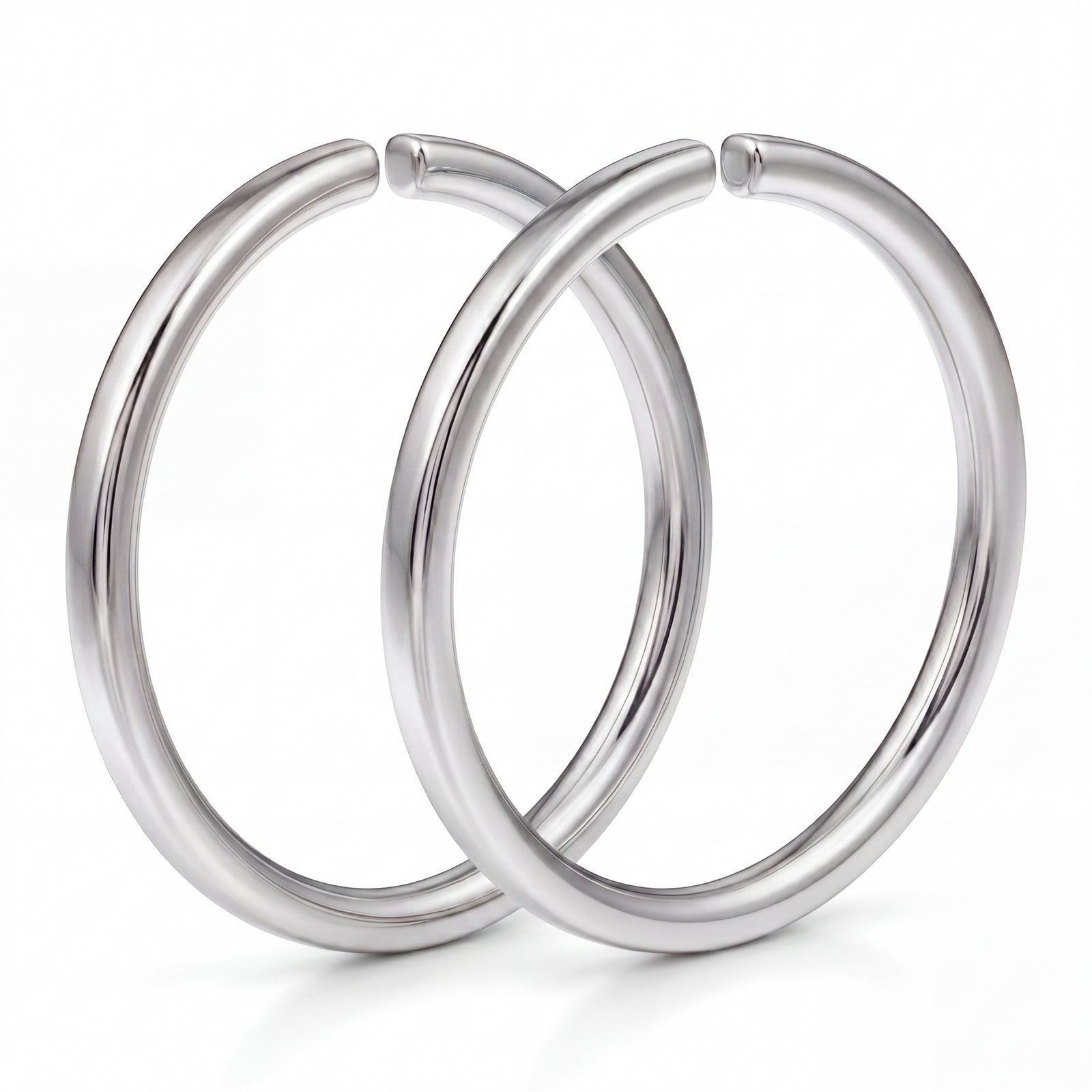 Saral | 18k White Gold Nose Hoop