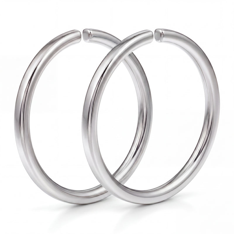 Saral | 18k White Gold Nose Hoop