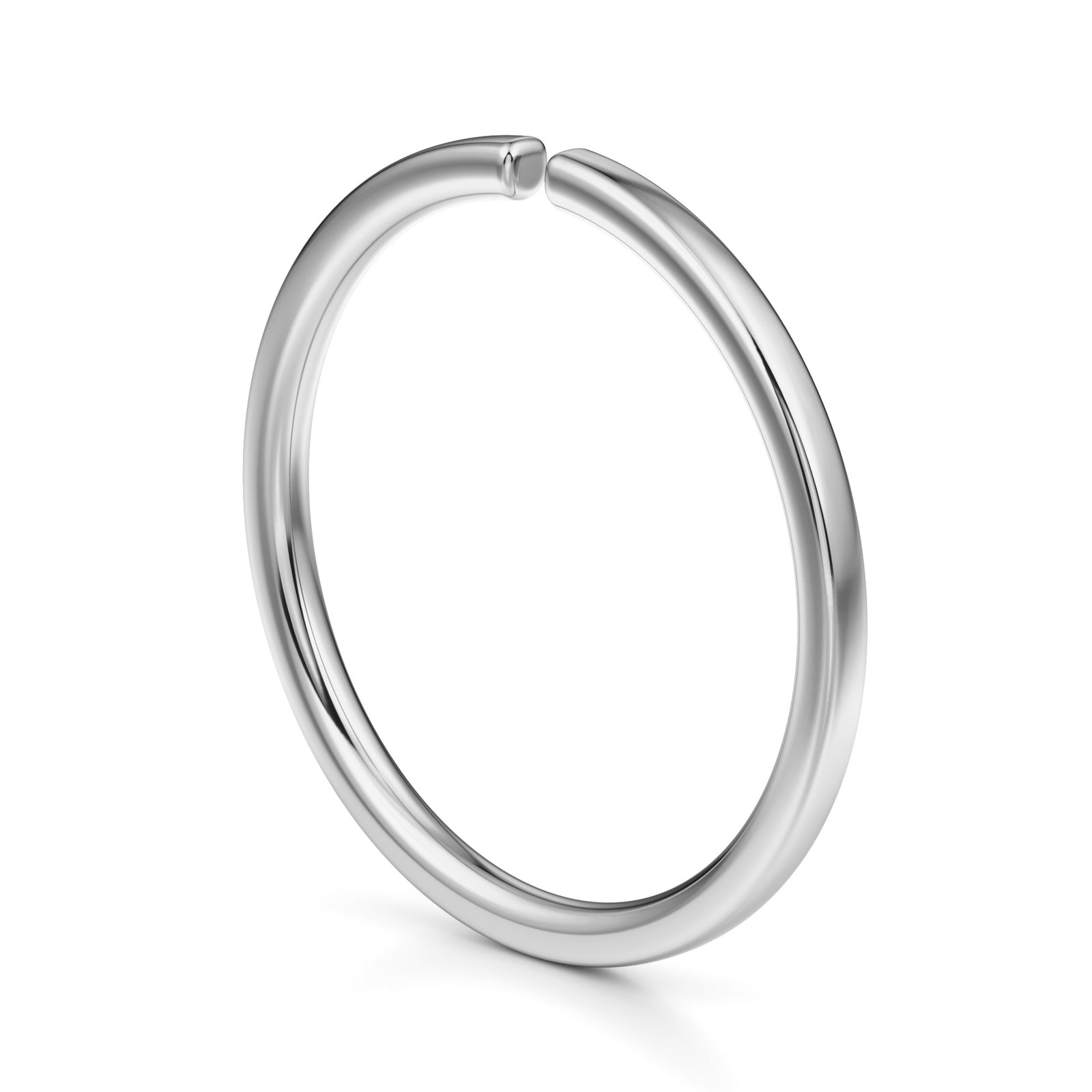 Saral | 18k White Gold Nose Hoop