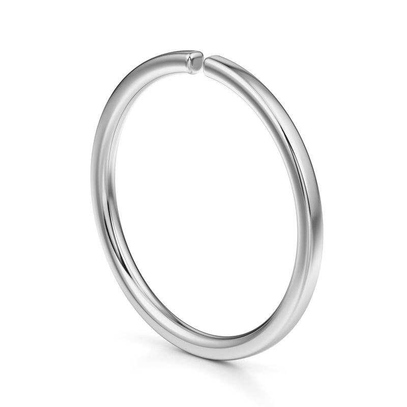 Saral | 18k White Gold Nose Hoop