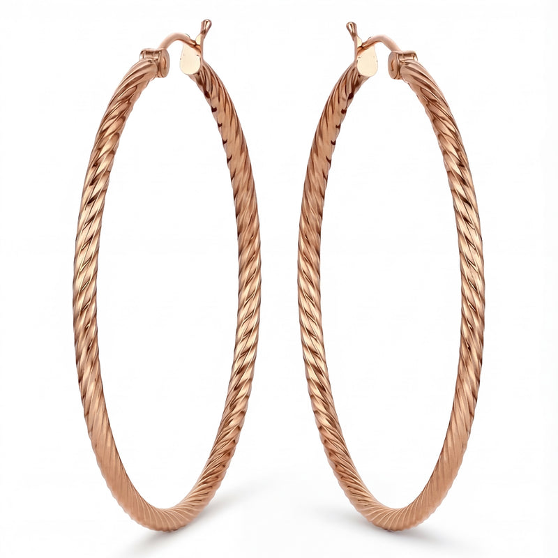 Preyasi | Rose Gold Hoop Earrings