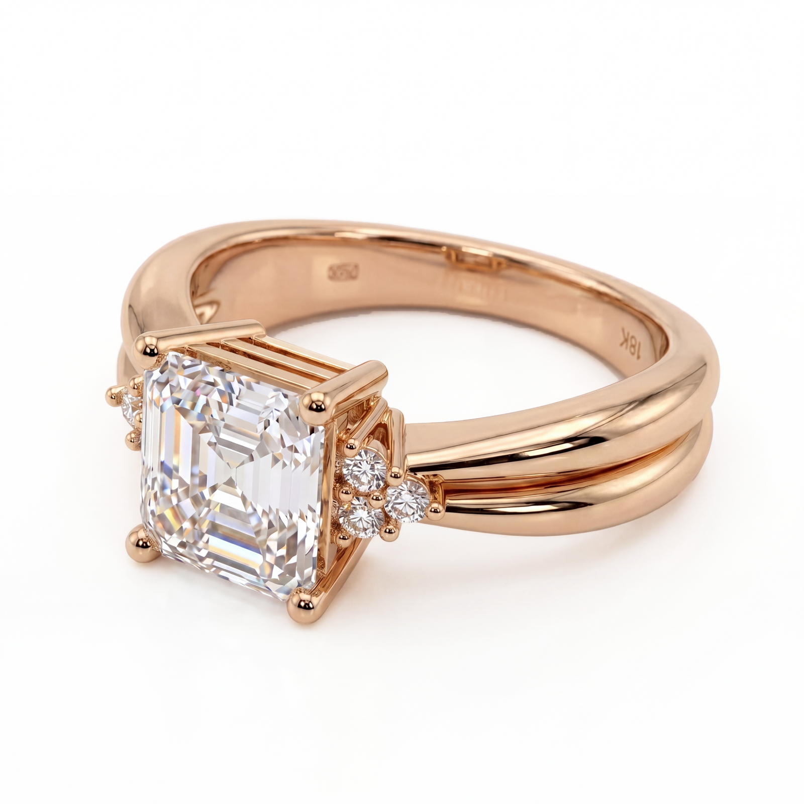 Roy Custom | Princess Cut Rose Gold Diamond Engagement Ring