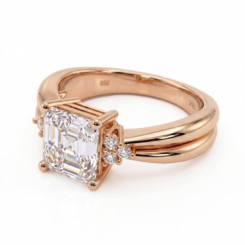 Roy Custom | Princess Cut Rose Gold Diamond Engagement Ring