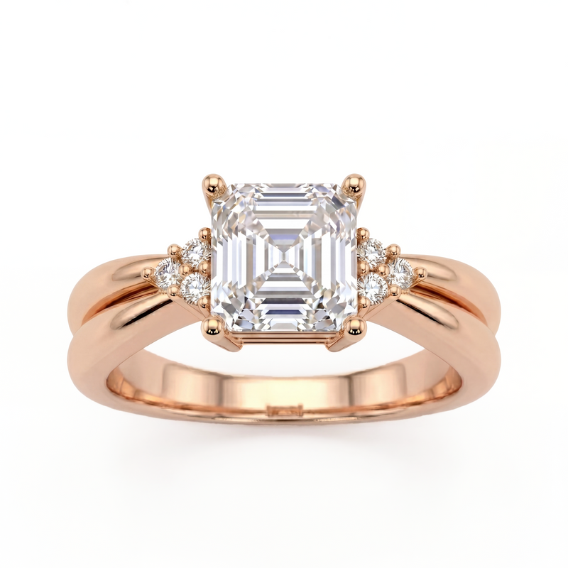 Roy Custom | Princess Cut Rose Gold Diamond Engagement Ring