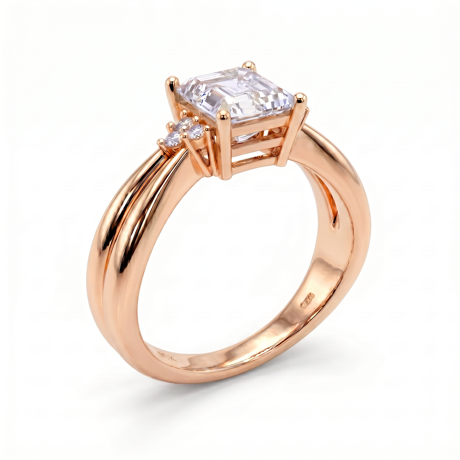 Roy Custom | Princess Cut Rose Gold Diamond Engagement Ring