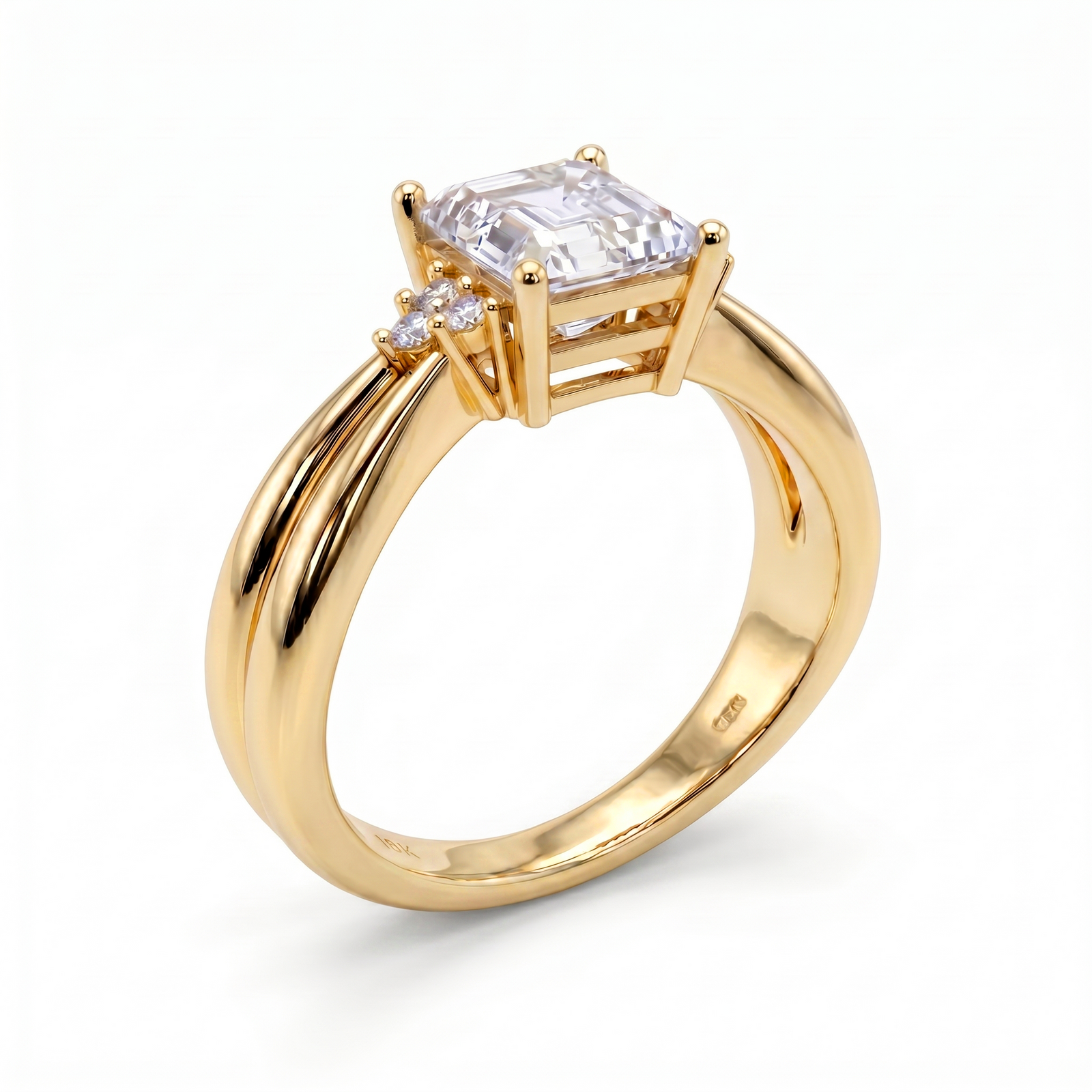 Roy Custom | Princess Cut Gold Diamond Engagement Ring
