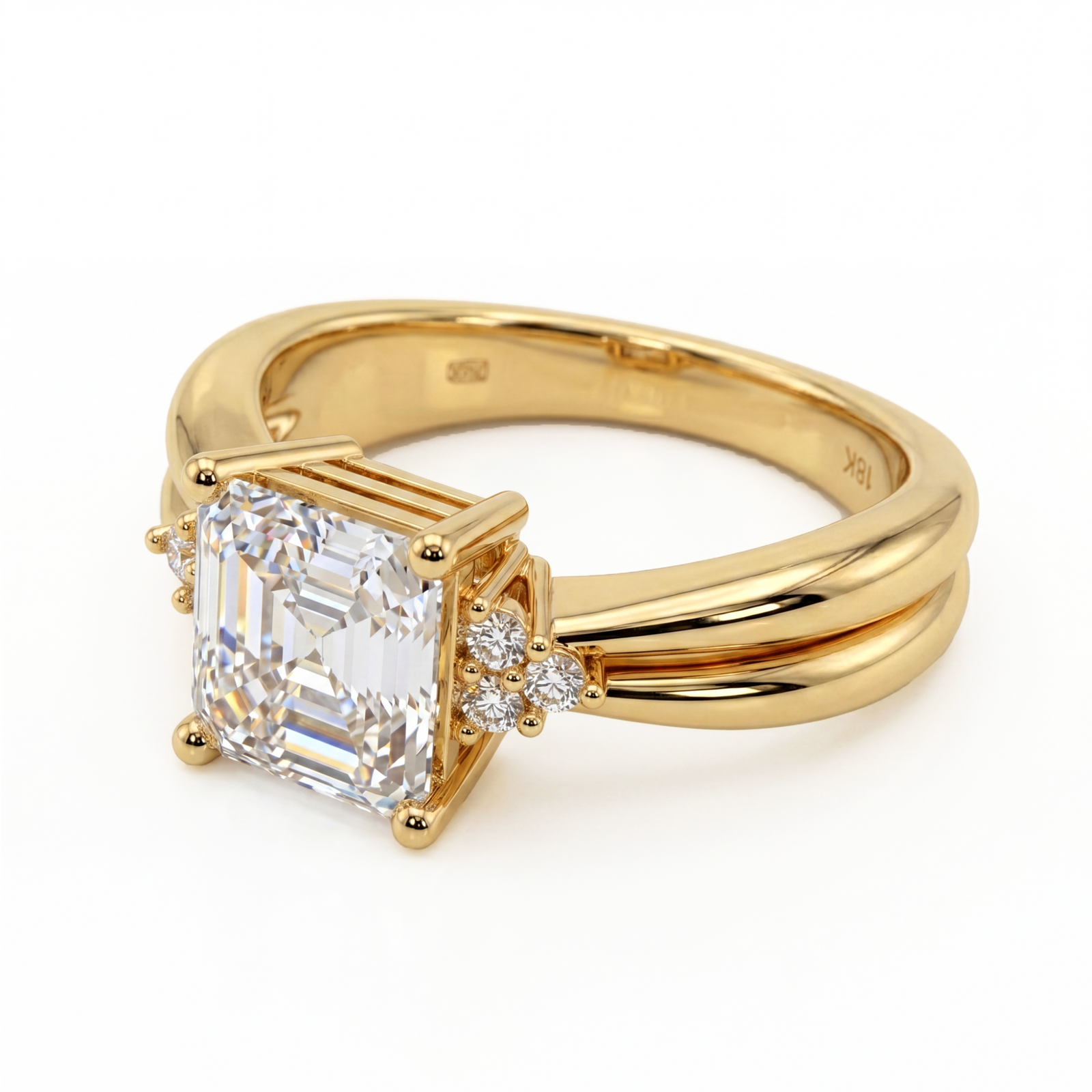 Roy Custom | Princess Cut Gold Diamond Engagement Ring