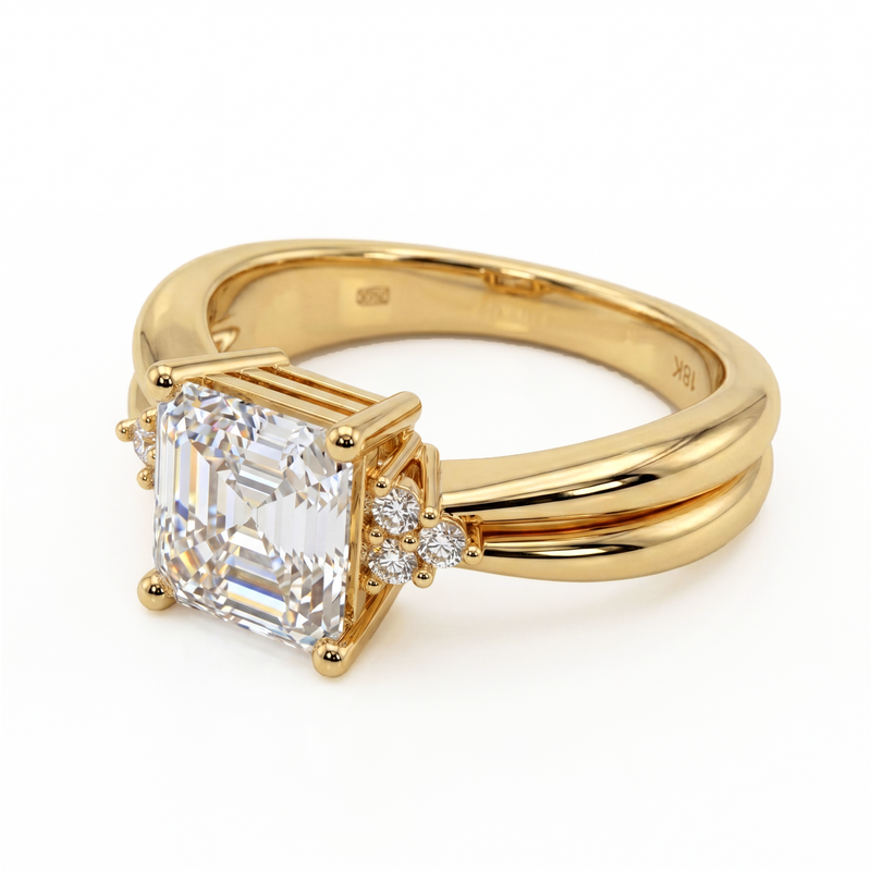 Roy Custom | Princess Cut Gold Diamond Engagement Ring