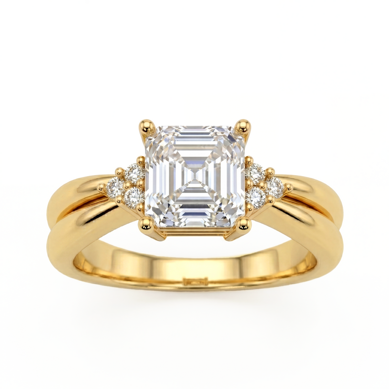 Roy Custom | Princess Cut Gold Diamond Engagement Ring