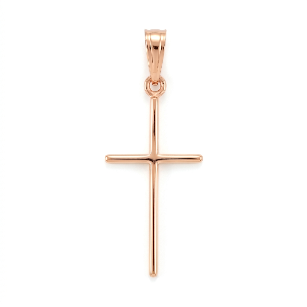 Lakeer | Minimalist Rose Gold Cross Pendant