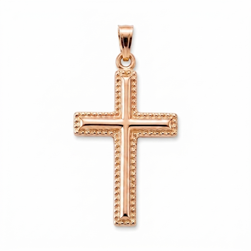 Buland | Raised Rose Gold Cross Pendant