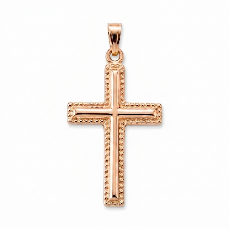 Buland | Raised Rose Gold Cross Pendant