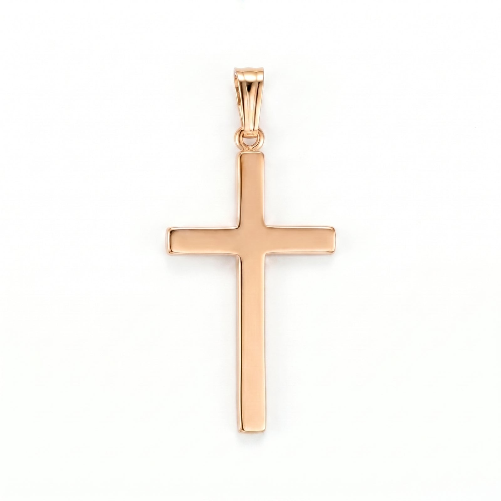 Chattan | Thick Rose Gold Cross Pendant