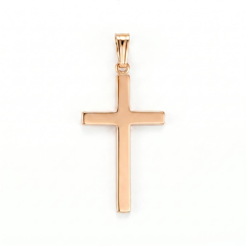Chattan | Thick Rose Gold Cross Pendant