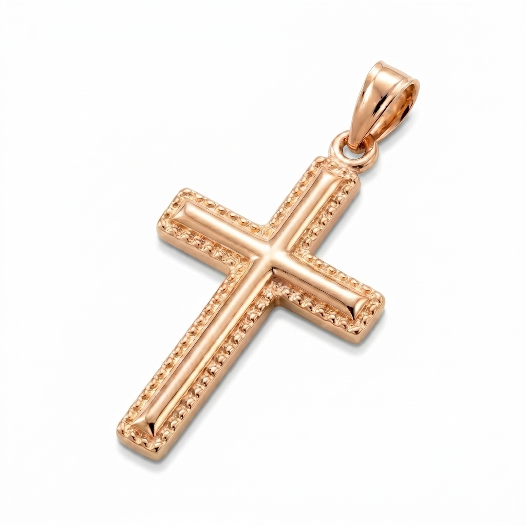 Buland | Raised Rose Gold Cross Pendant