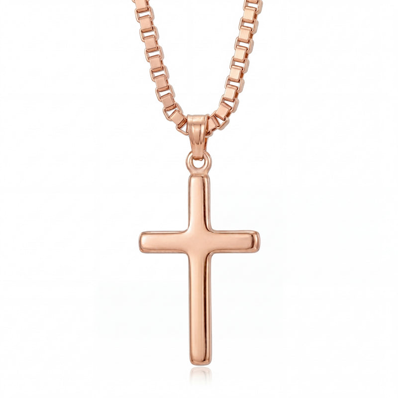 Salib | Classic Rose Gold Cross Pendant