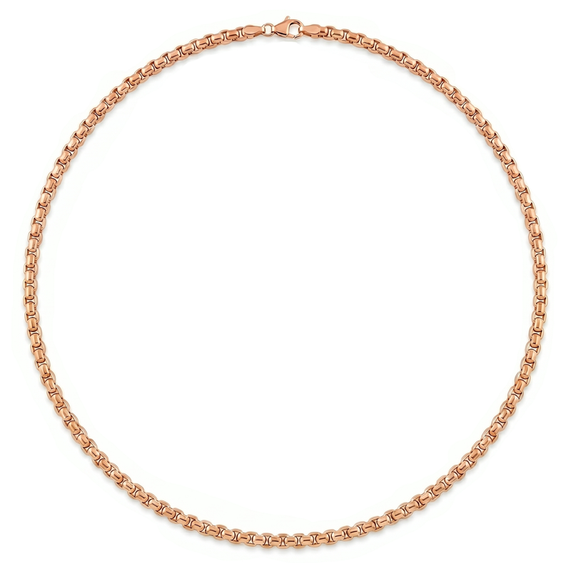 Atoot | Rose Gold Round Box Chain
