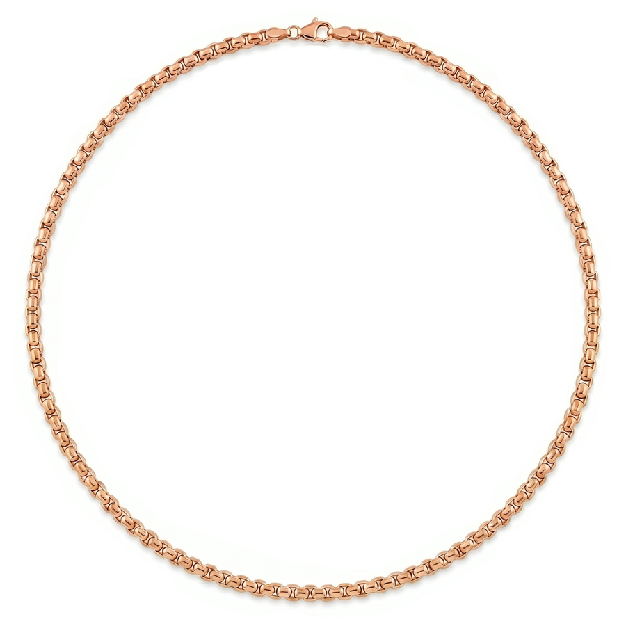 Atoot | Rose Gold Round Box Chain