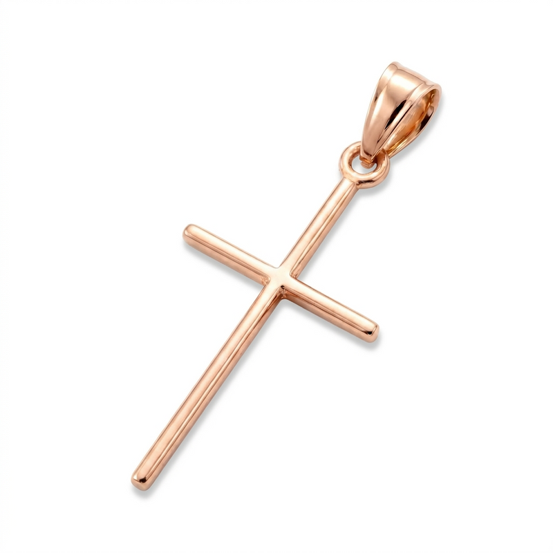 Lakeer | Minimalist Rose Gold Cross Pendant