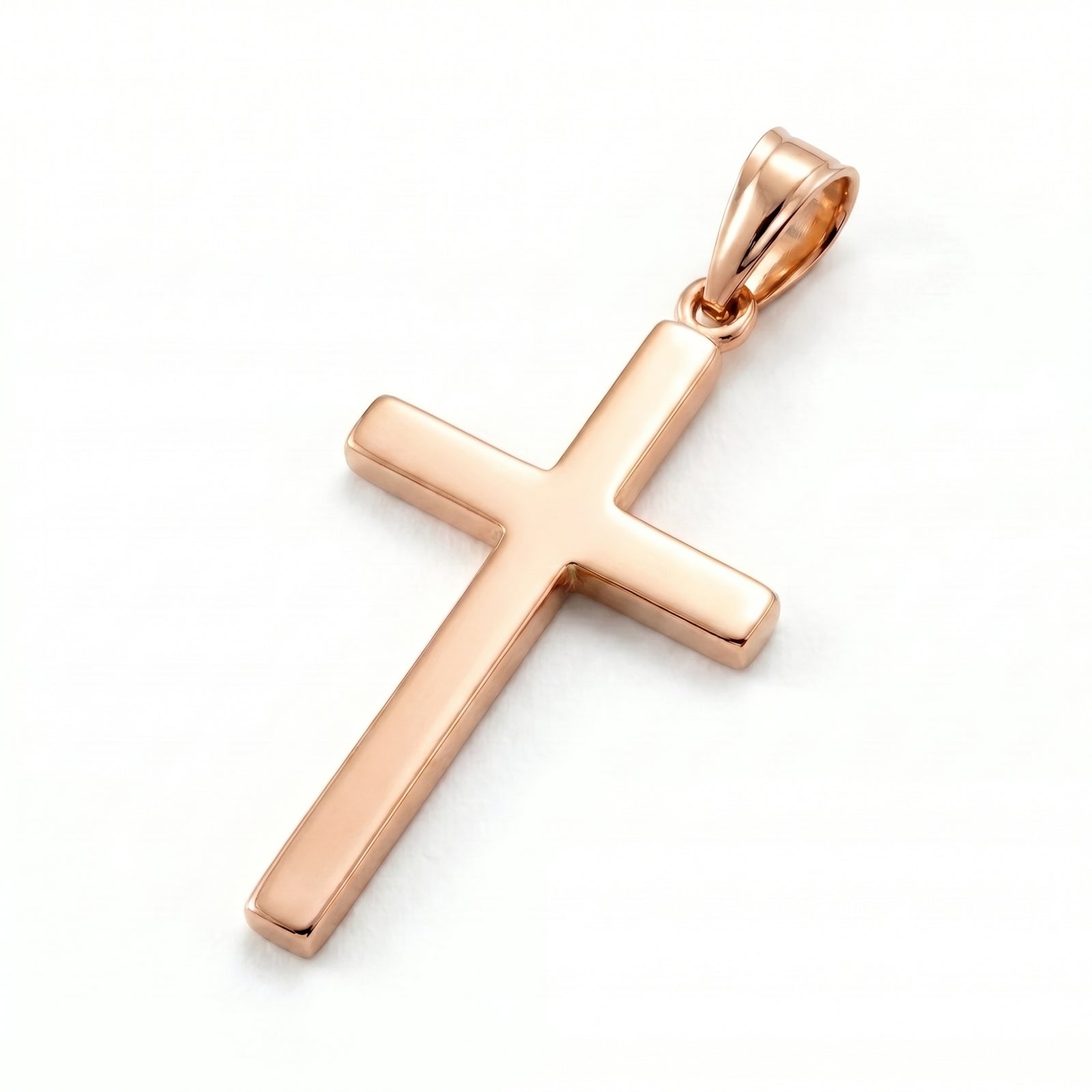 Chattan | Thick Rose Gold Cross Pendant