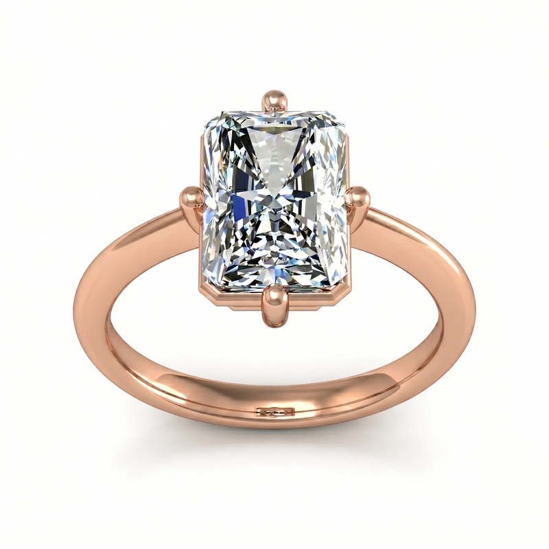 Roy Custom | Radiant Cut Rose Gold Diamond Engagement Ring