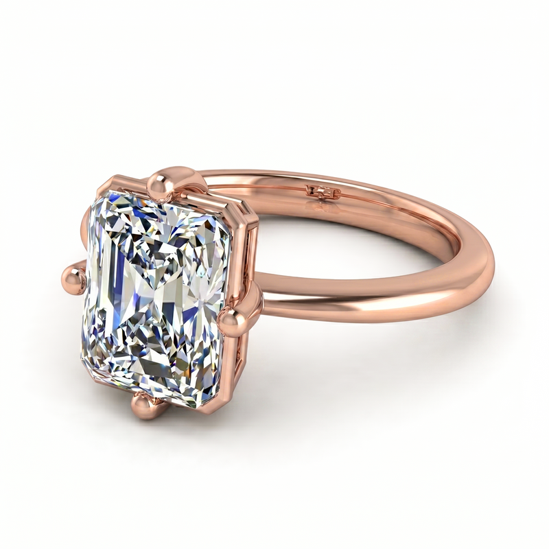 Roy Custom | Radiant Cut Rose Gold Diamond Engagement Ring