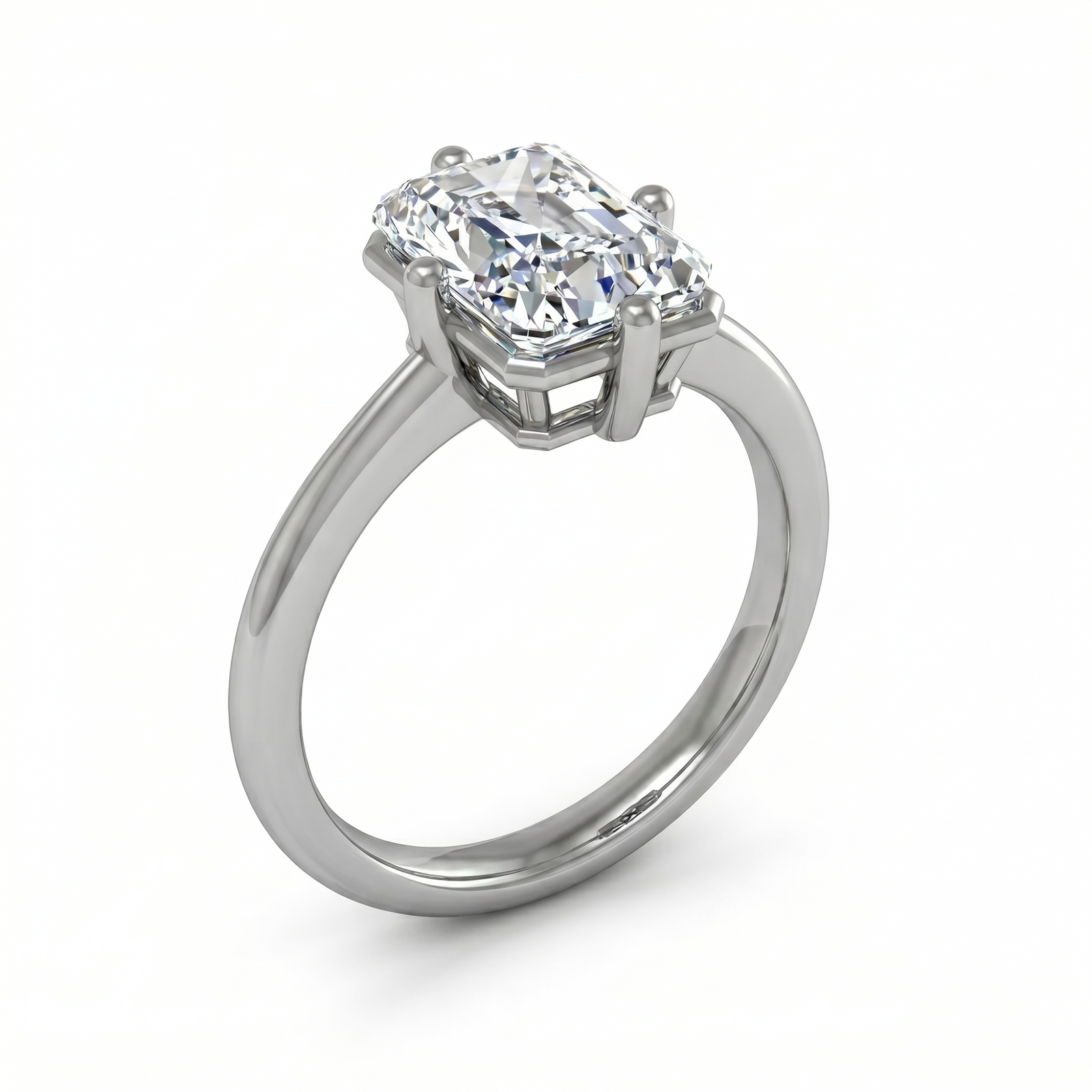 Roy Custom | Radiant Cut Platinum Diamond Engagement Ring