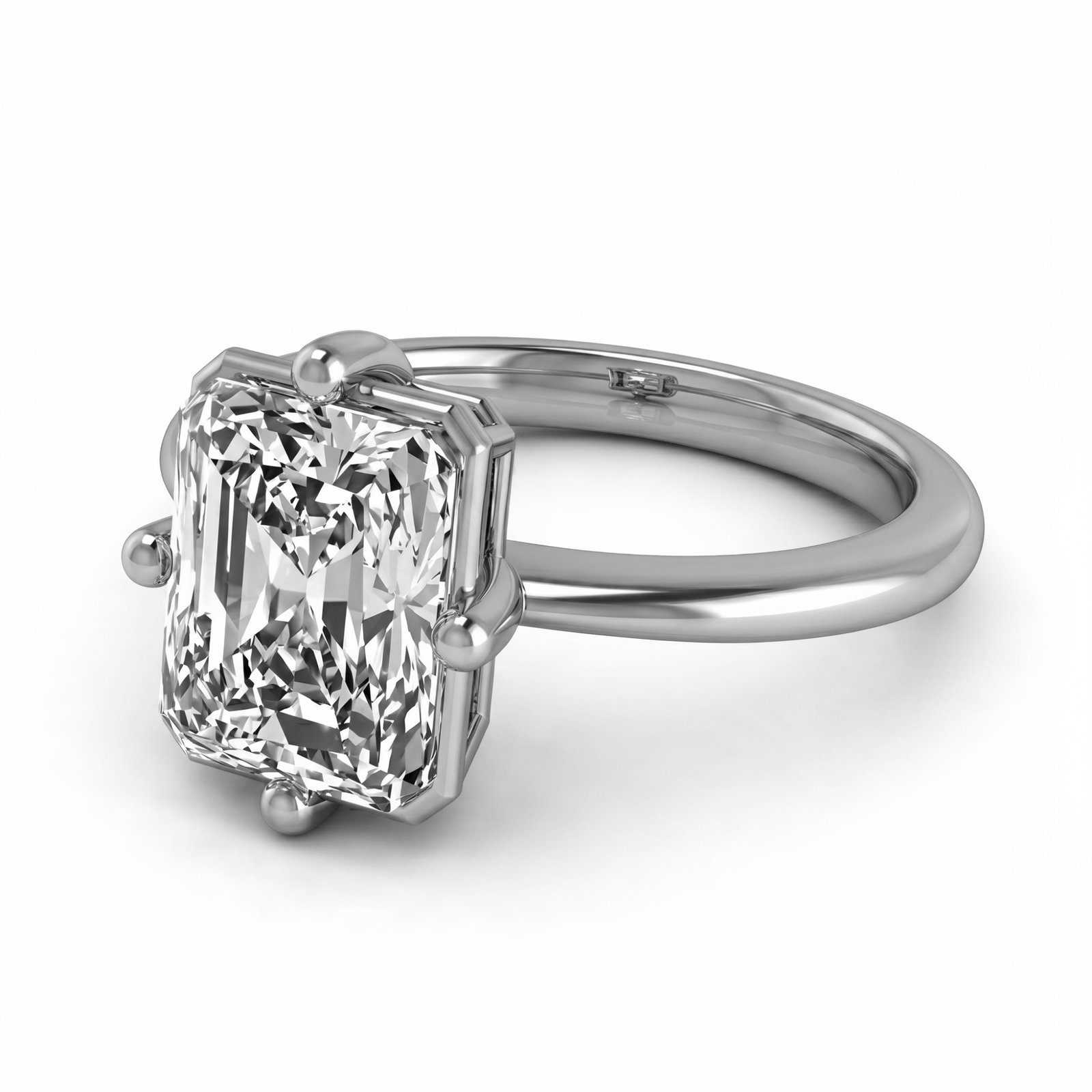 Roy Custom | Radiant Cut Platinum Diamond Engagement Ring