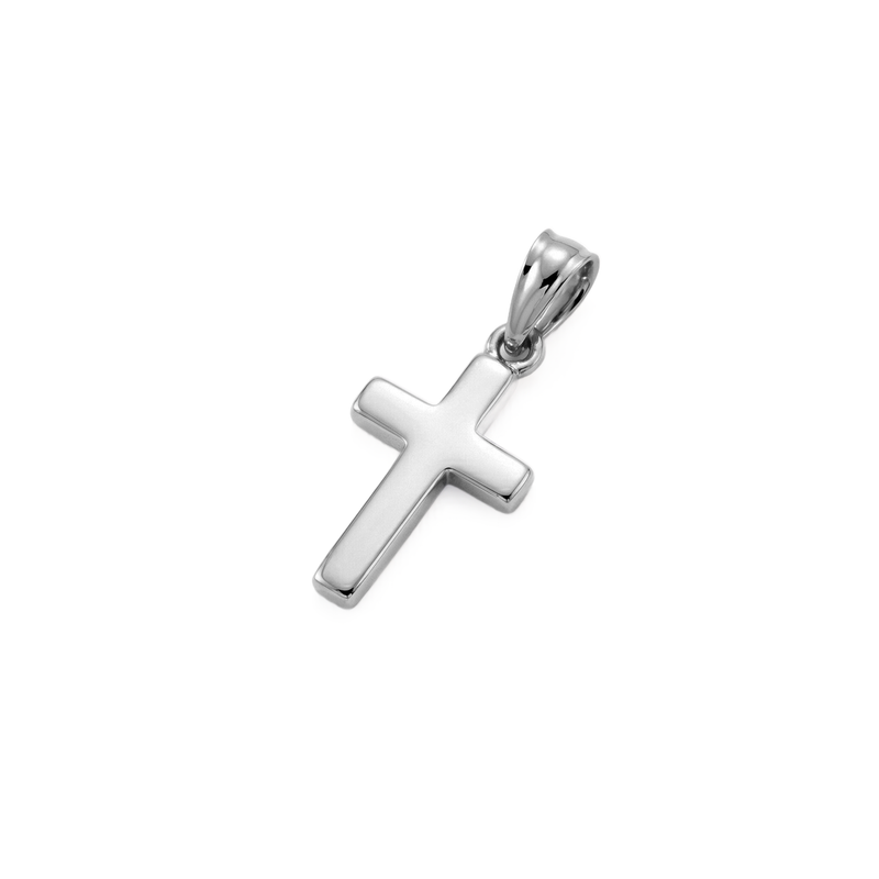 Rai | Small White Gold Cross Pendant