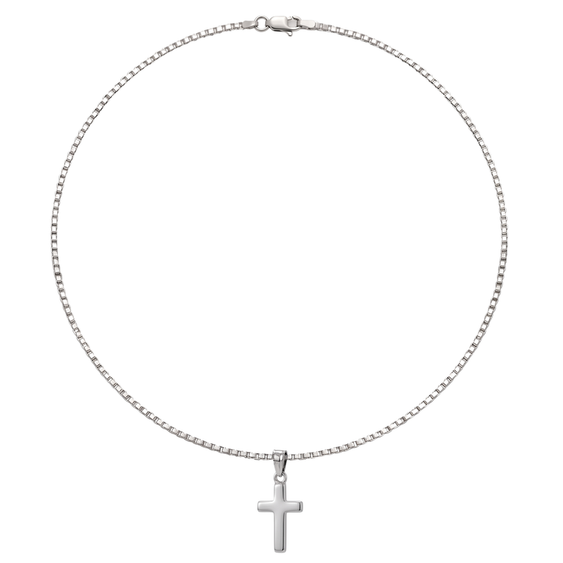 Rai | Small White Gold Cross Pendant