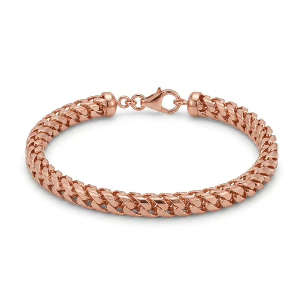 Raina | Rose Gold Franco Chain Bracelet