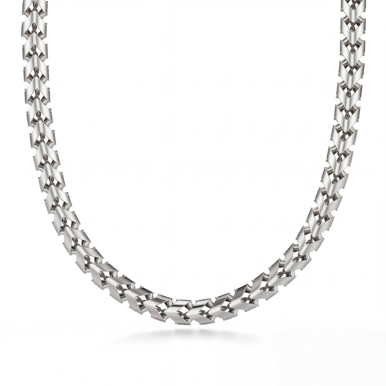 Raina | White Gold Franco Chain